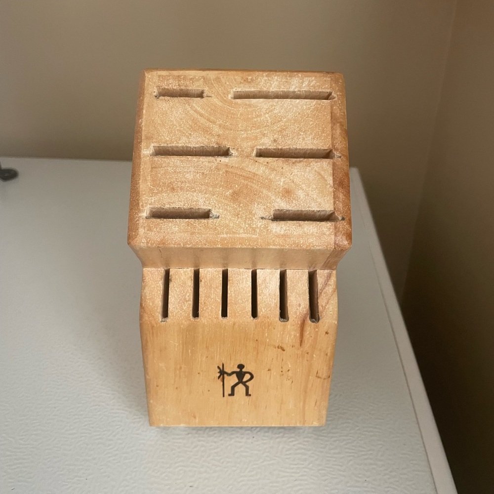 JA Henckels International Logo 12 Slot Birch Wood Knife Block